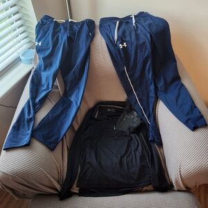 Under Armour Blue Joggers and Black Pullover Set/Lot Size Youth Large
